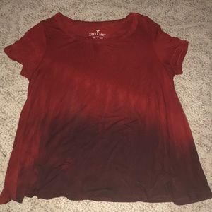 American Eagle red ombré top